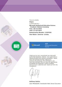 Microsoft Authorized Education Partner